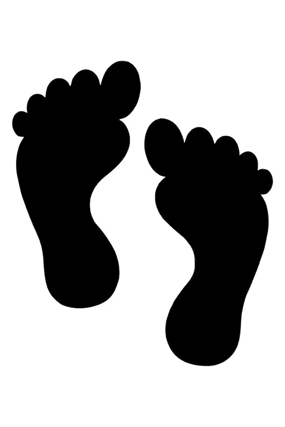 Bir Çift Ayak Izi Süsleme Oto Modifiye Araba Sticker 15cm Siyah