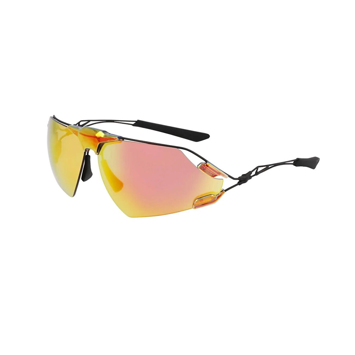 NIKE ZEUS EDGE EV 24031E 76 Outdoor Geometrik Siyah Metal Güneş Gözlüğü