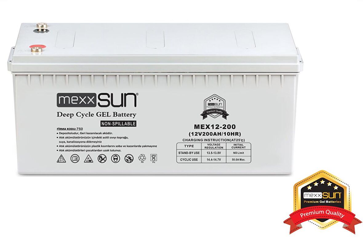 Mexxsun Jel akü 12V 200Ah (MEX12-200)