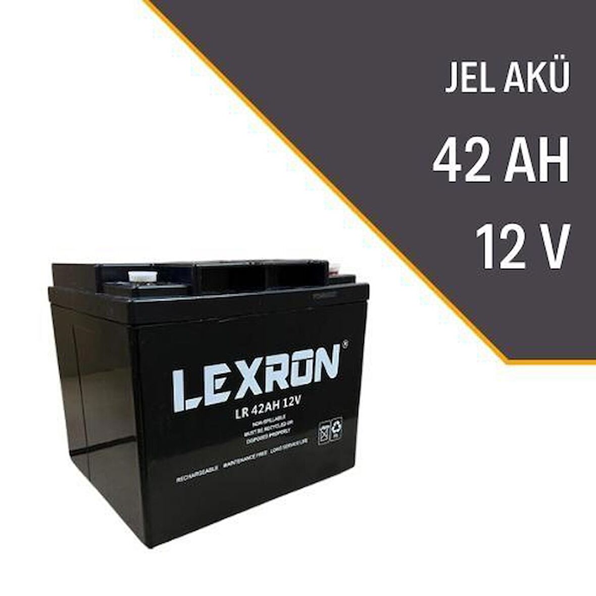 LEXRON 42AH-12V Jel Akü Elektrikli Araç Aküsü