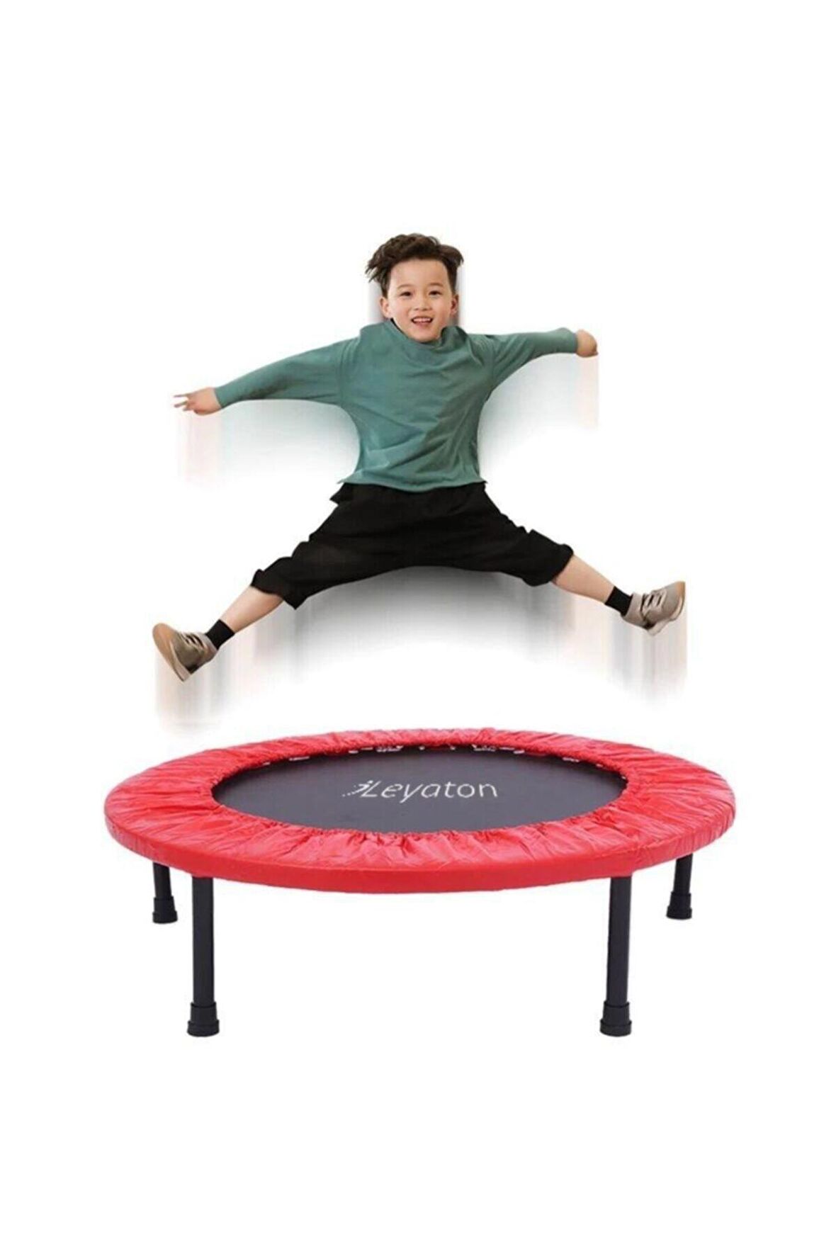 92 Cm Deluxe Trampolin Kırmızı (36 Inç Trambolin) Çocuk Trambolini