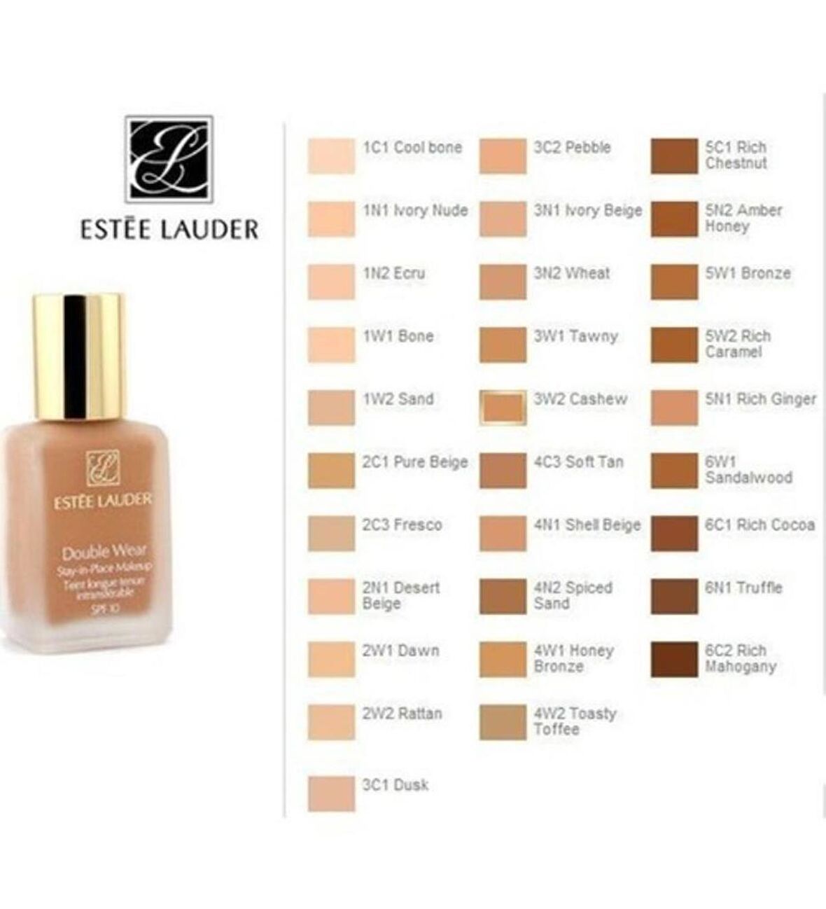 Estee Lauder Double Wear Spf10 4W4 Hazel Fondöten 30 ML