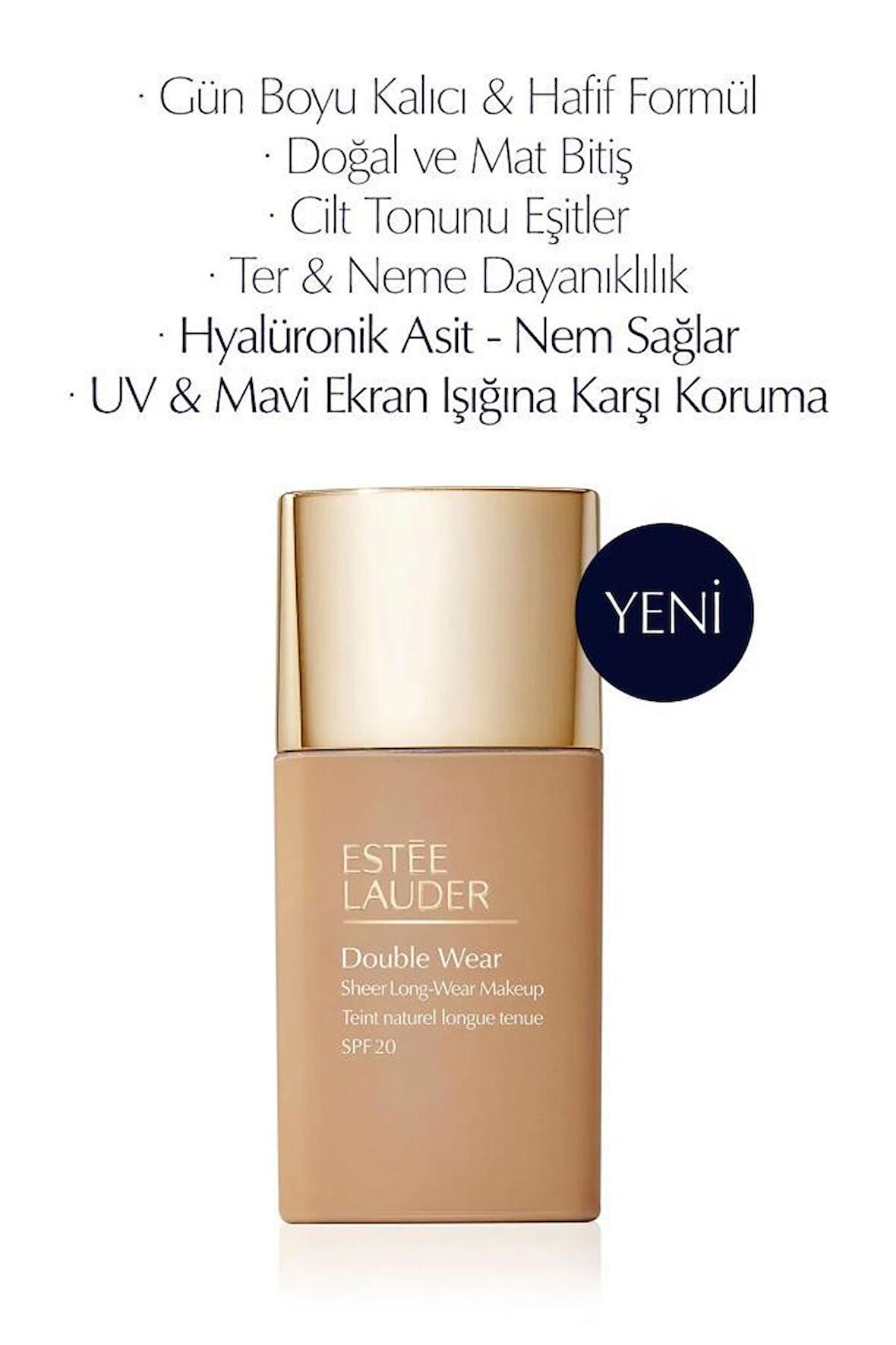 Estee Lauder Double Wear Sheer Longwear Spf19 - 3W1 30ML Fondöten