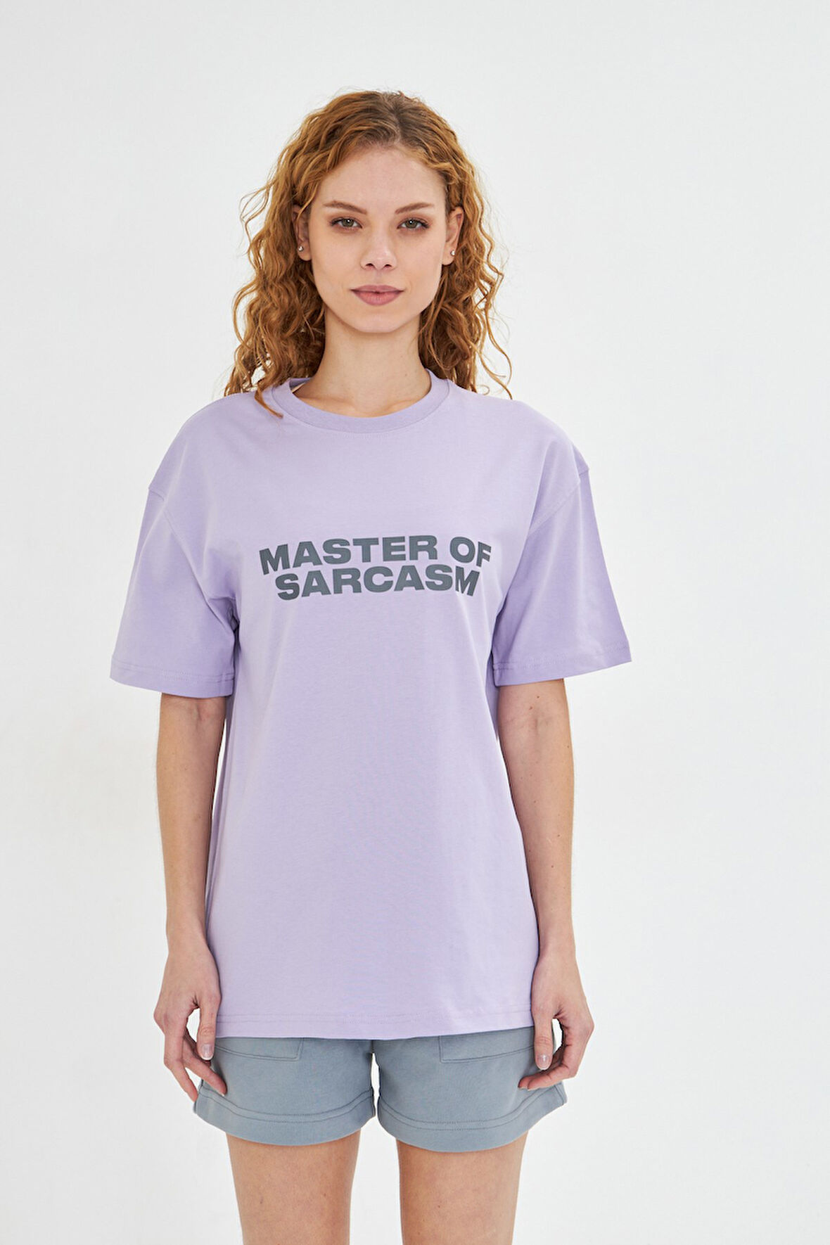  Kadın Master Of Sarcasm Baskılı Kısa Kollu %100 Pamuk Tişört