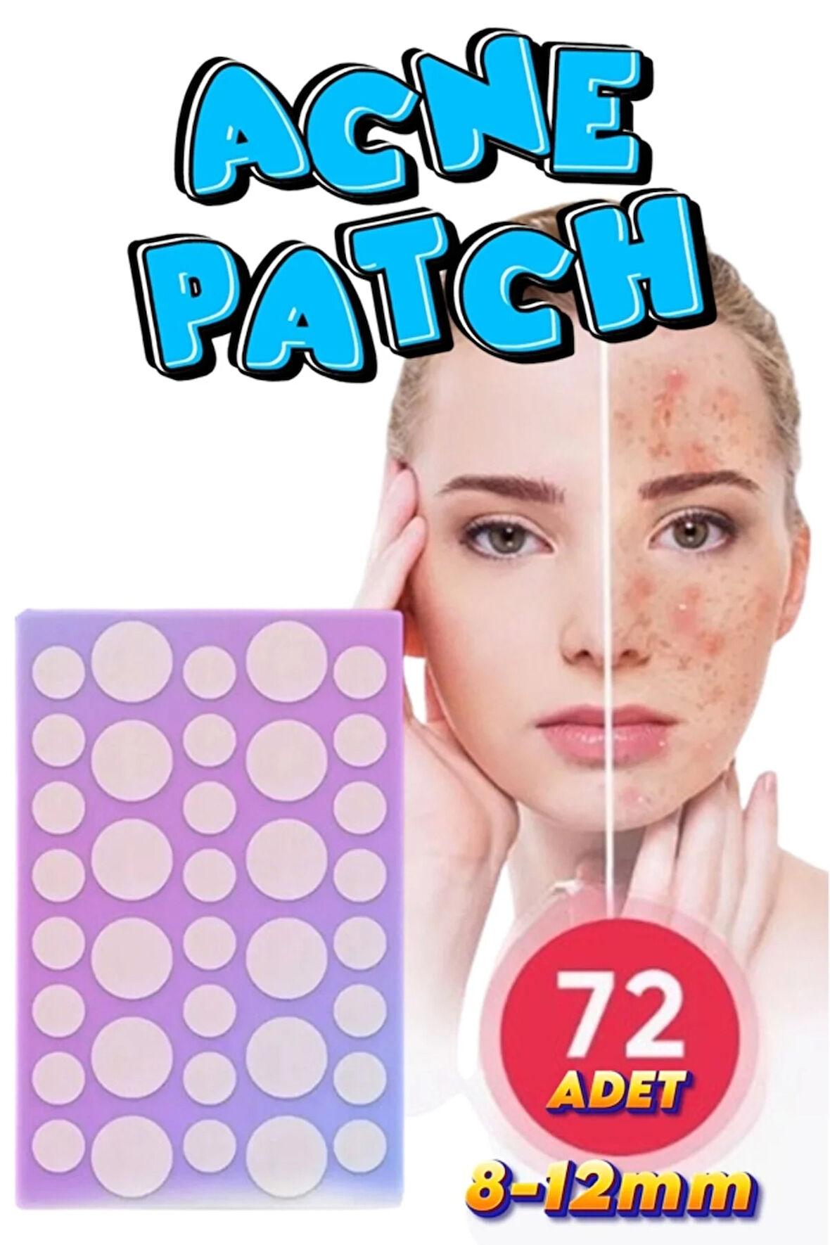Band Acil Durum Bandı 72 Adet Akne Sivilce Bandı Acne Patch XL72