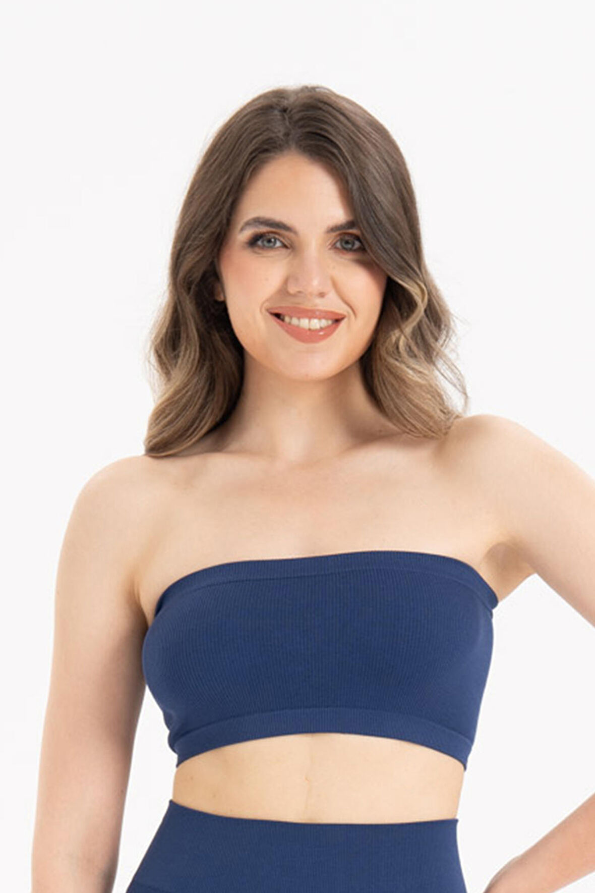 Formeasy Kadın Dikişsiz Fitilli Strapless Büstiyer