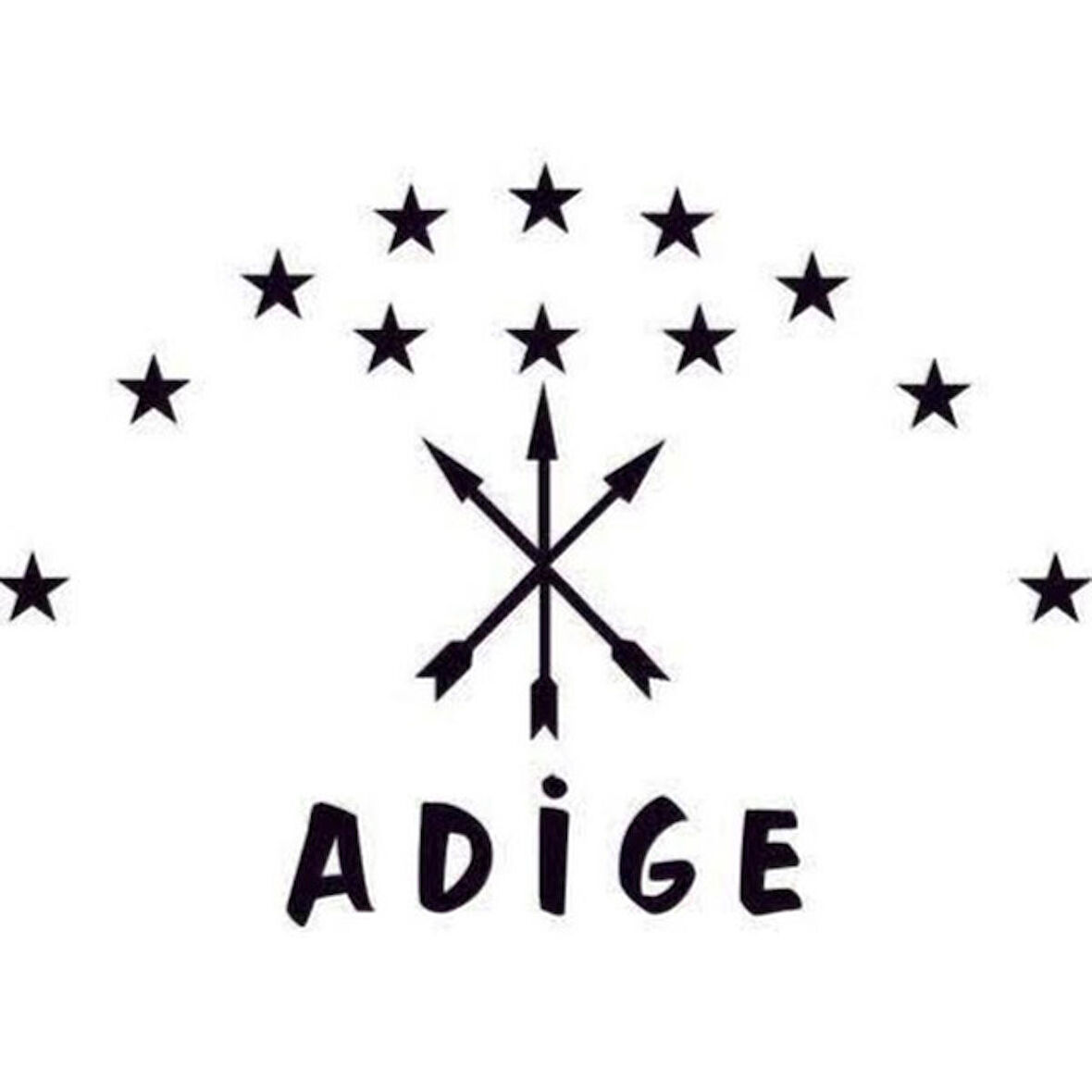 17Cm Adige çerkez Stiker Yapıştırma etiket 2 Adet