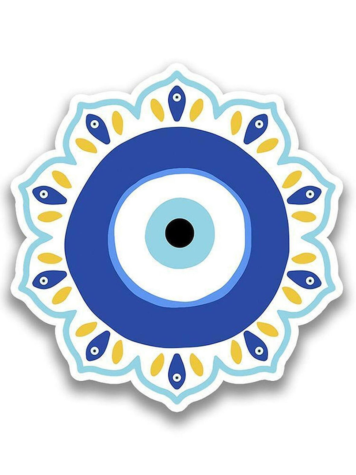 Nazar Araba Leptop Sticker Yapıştırma 15 Cm ve 5Cm 2 Adet md1