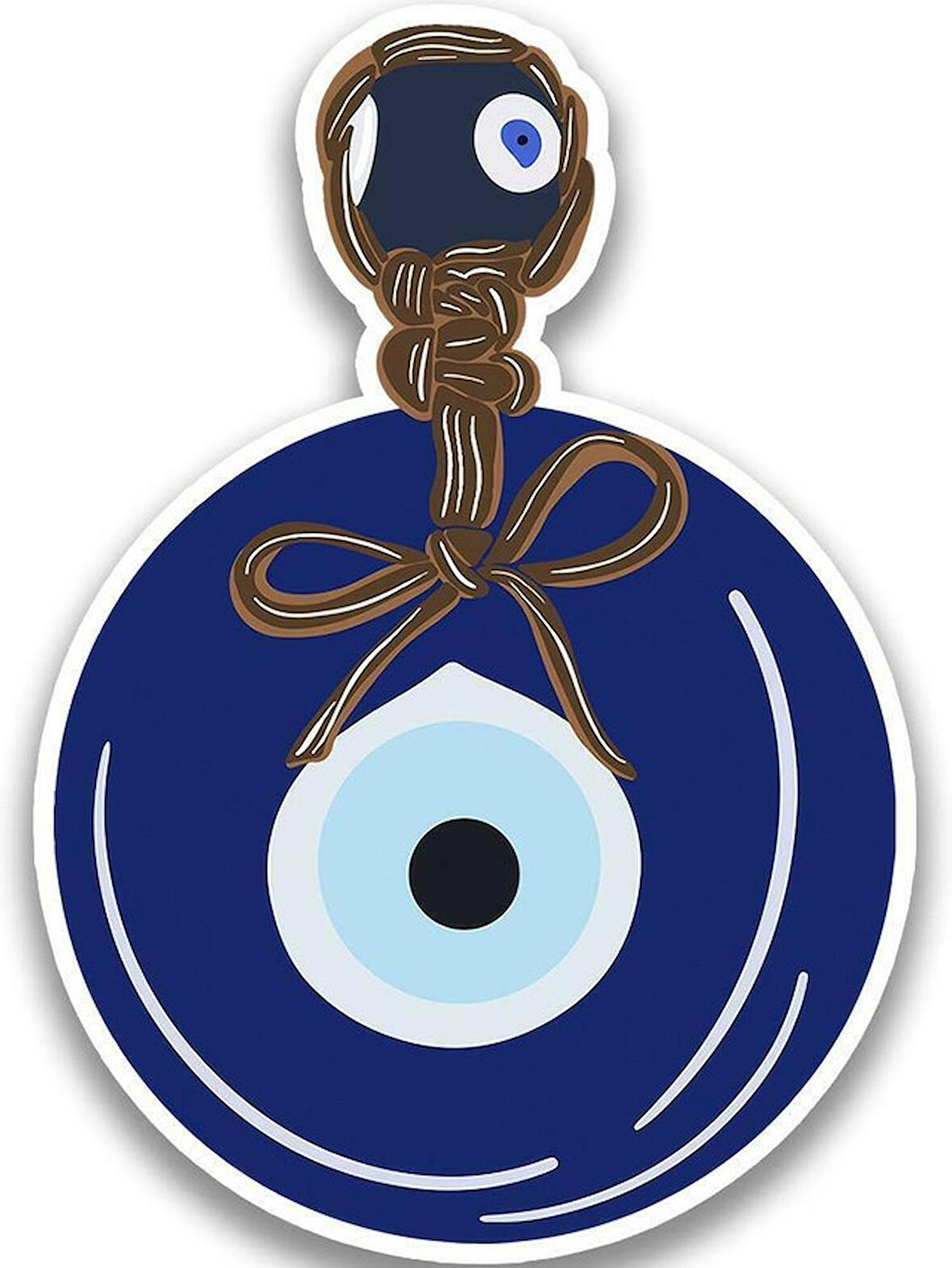 Nazar Araba Leptop Sticker Yapıştırma 15 Cm ve 5Cm 2 Adet md6