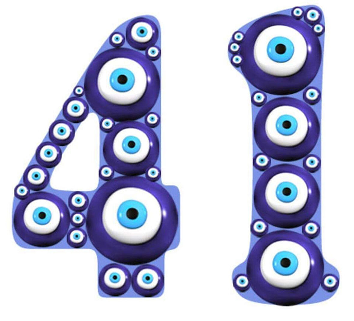 Nazar Sticker Yapıştırma Etiket 15Cm ve 6 Cm 2 Adet md2