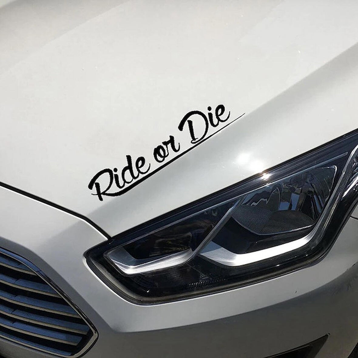 Sür yada Öl Komik Araba sticker Yapıştırması 30cm Siyah