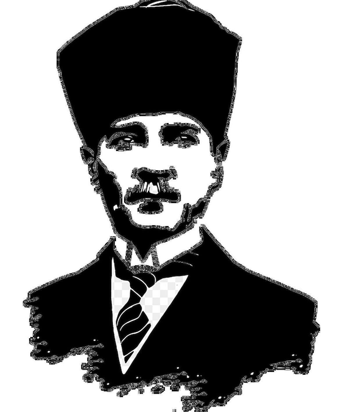 Atatürk Araba Sticker Yapıştırması 15cm  Adet md1