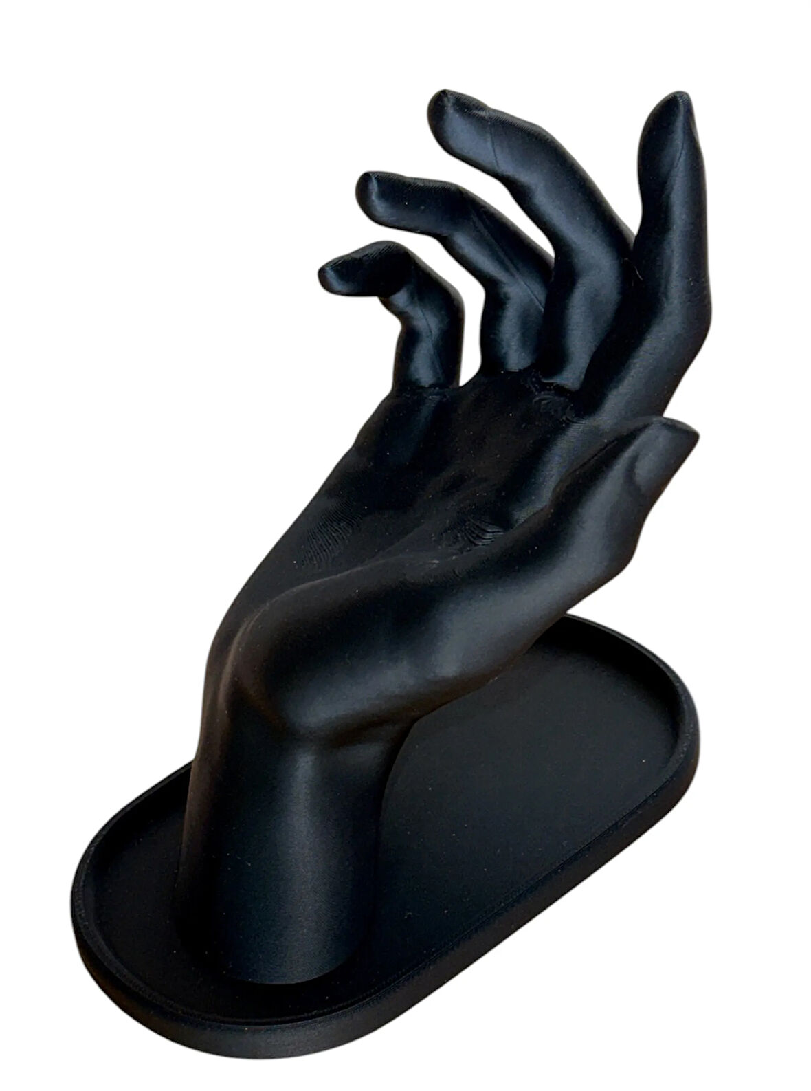 El Şeklinde Mücevherat Yüzük Tutucu Ev Obje Sİyah Renk 14CM