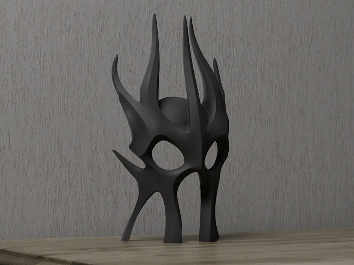 MAske Şeklinde Dekoratif Obje Doğal PLA  Malzeme 13CM