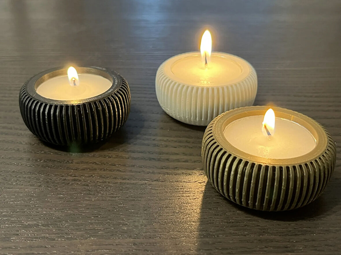 3Lü Set Şamdan Mumluk Ufak Boy Masa Üstü Dekorasyon TL