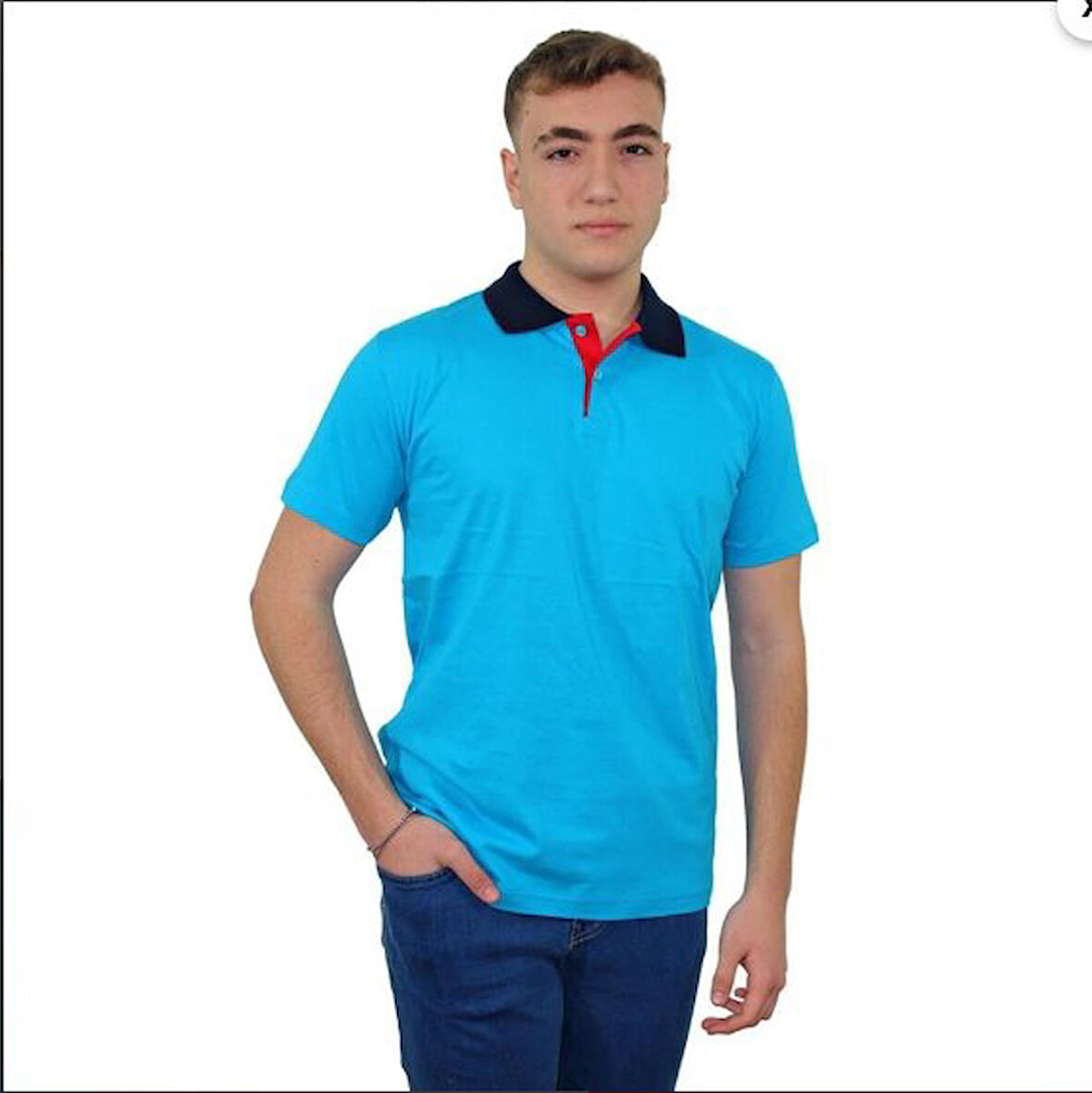 POLO YAKA TİŞÖRT PENYE TURKUAZ 2XL