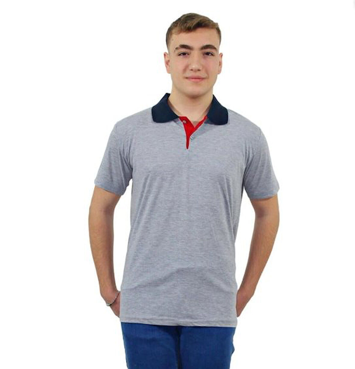 POLO YAKA TİŞÖRT GRİ MEDIUM