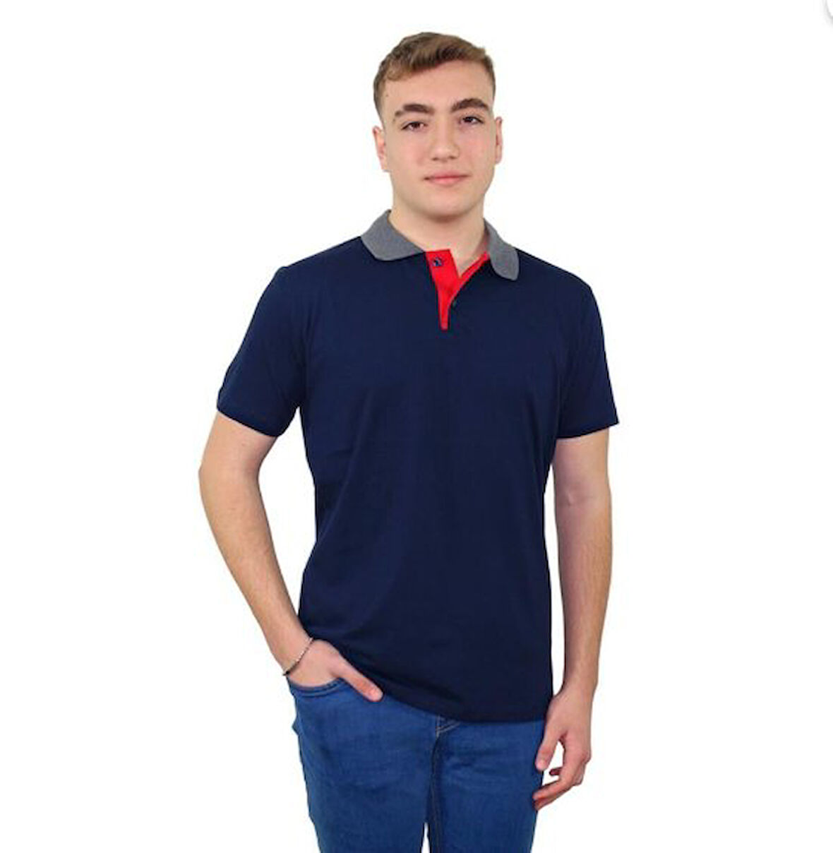 POLO YAKA TİŞÖRT LACİVERT XL