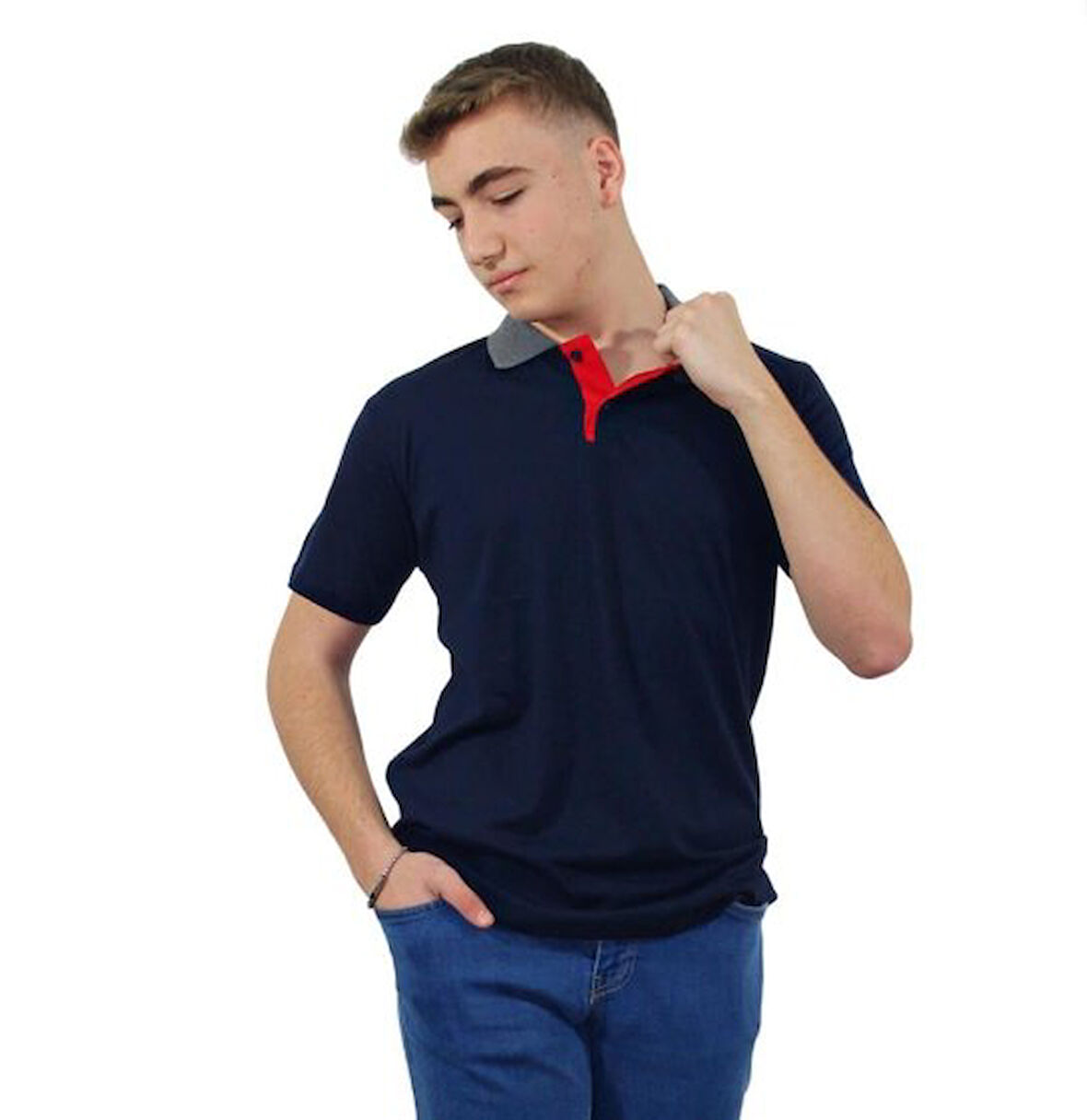 POLO YAKA TİŞÖRT LACİVERT XLARGE