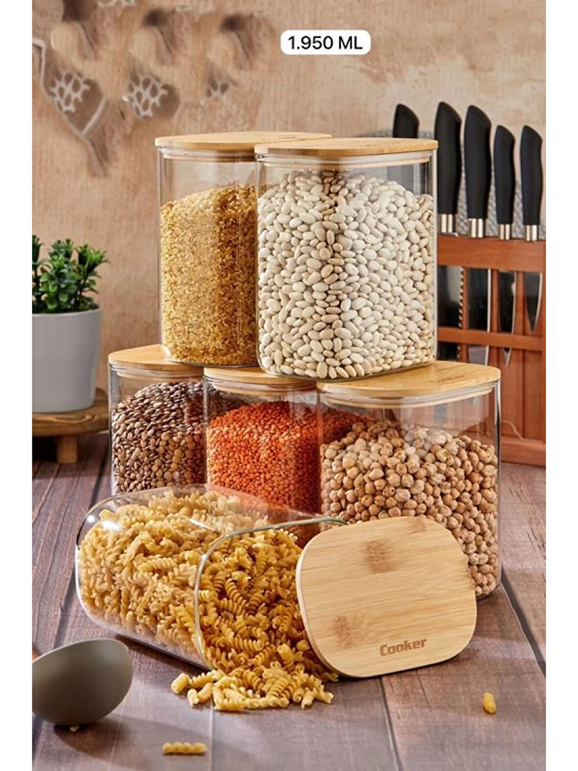 Cooker Borosilikat Oval Kavanoz 16.5 cm