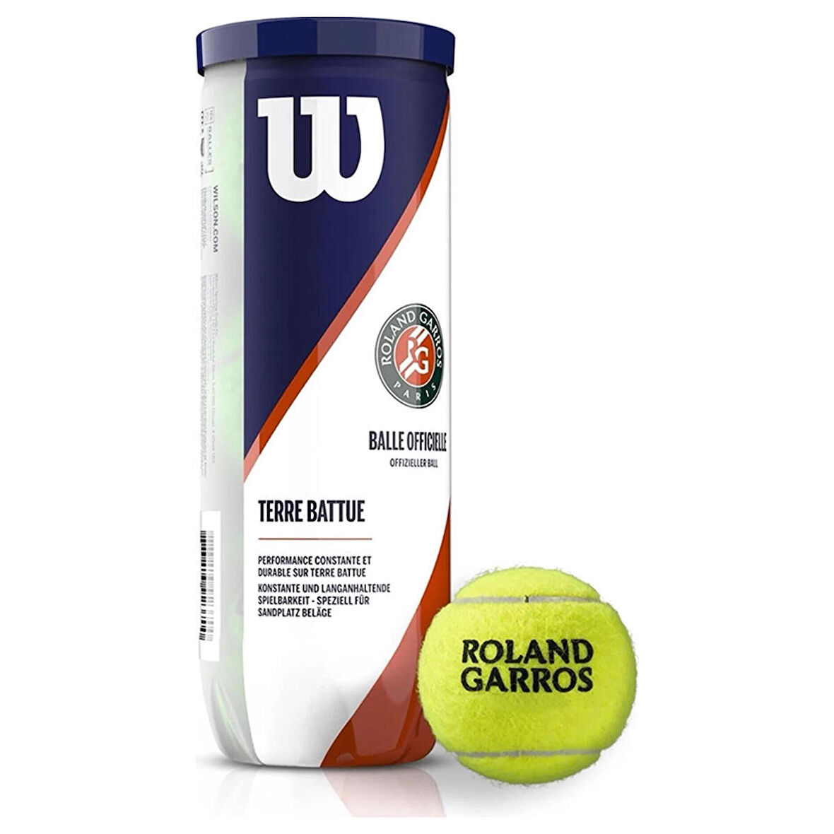 Wilson WRT125000 Roland Garros Clay Court ITF Onaylı 3 lü Tenis Topu