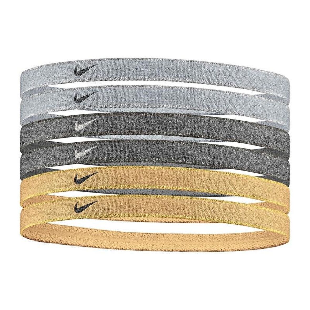 Nike Swoosh Sport Headbands 6 PK Metallic Saç Bandı