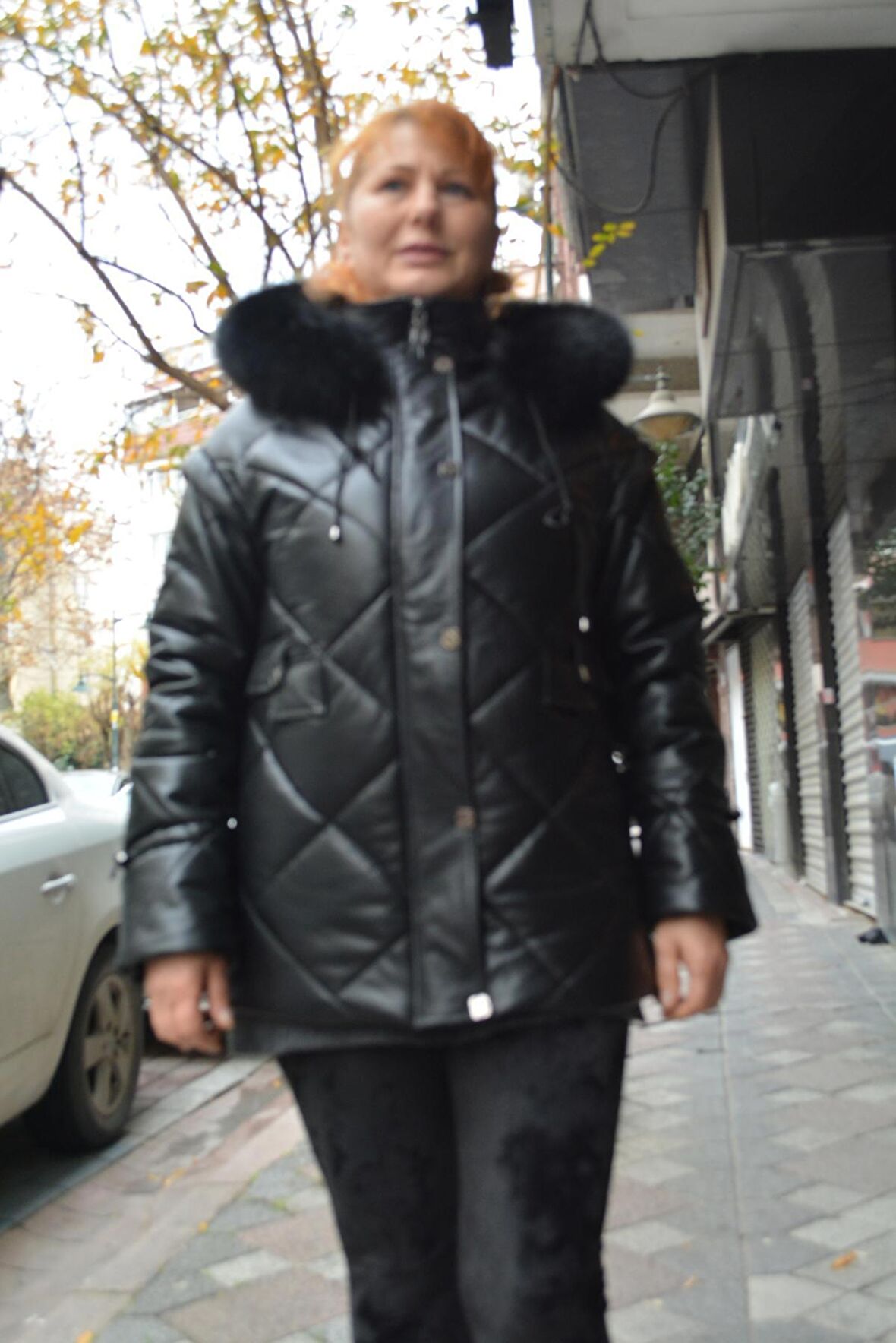 bayn hakiki  deri mont 281 siyah şişme