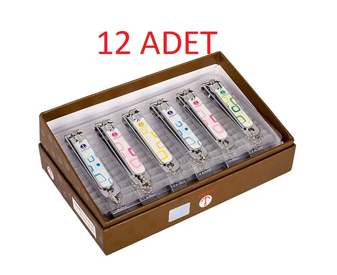 12 Adet Anchor Büyük Boy Renkli Tirnak Makası