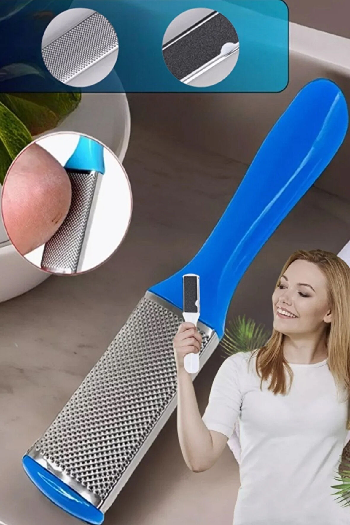 Çift Taraflı Ayak Topuk Törpüsü Rende ve Törpü Islak Kuru Kullanım XL69