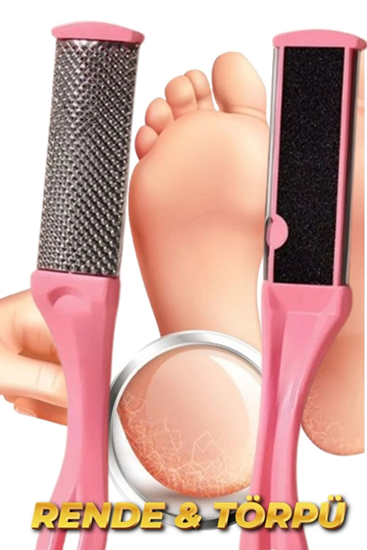Pembe Kırılmaz Çift Taraflı Ayak Törpüsü Pürüzsüz ve Sağlıklı Ayaklar İçin XL92