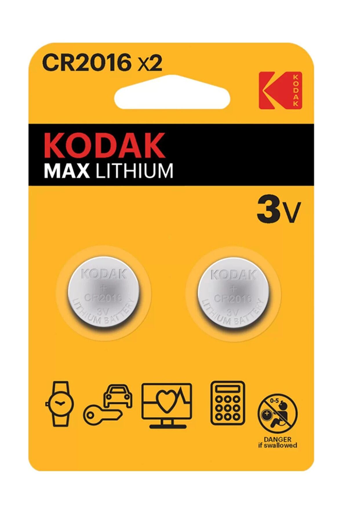 KODAK 2 Lİ CR2016 LITYUM PARA PIL