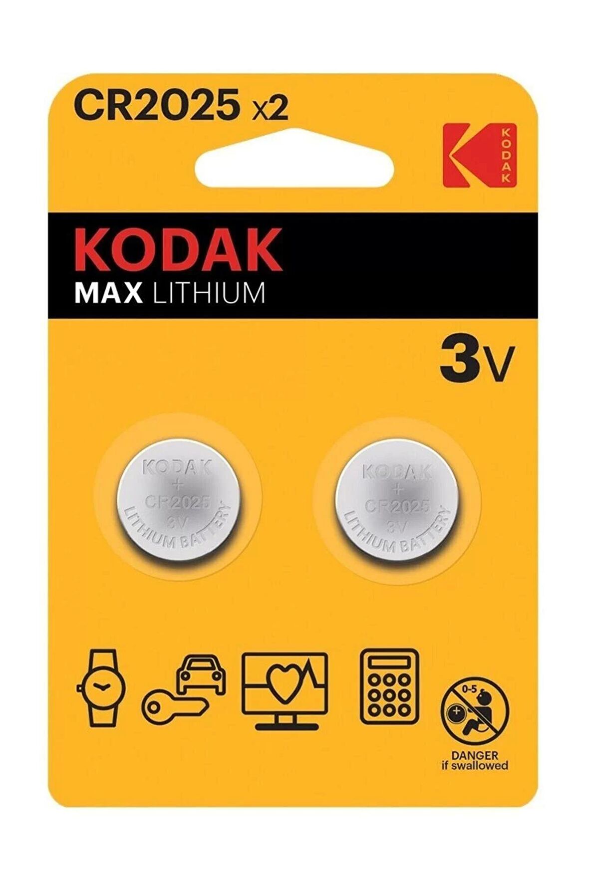 KODAK 2 Lİ CR2025 LITYUM PARA PIL