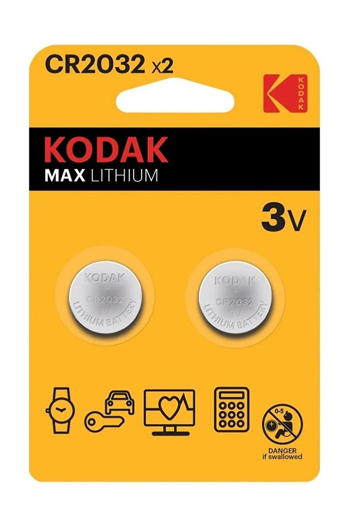 KODAK 2 Lİ CR2032 LITYUM PARA PIL