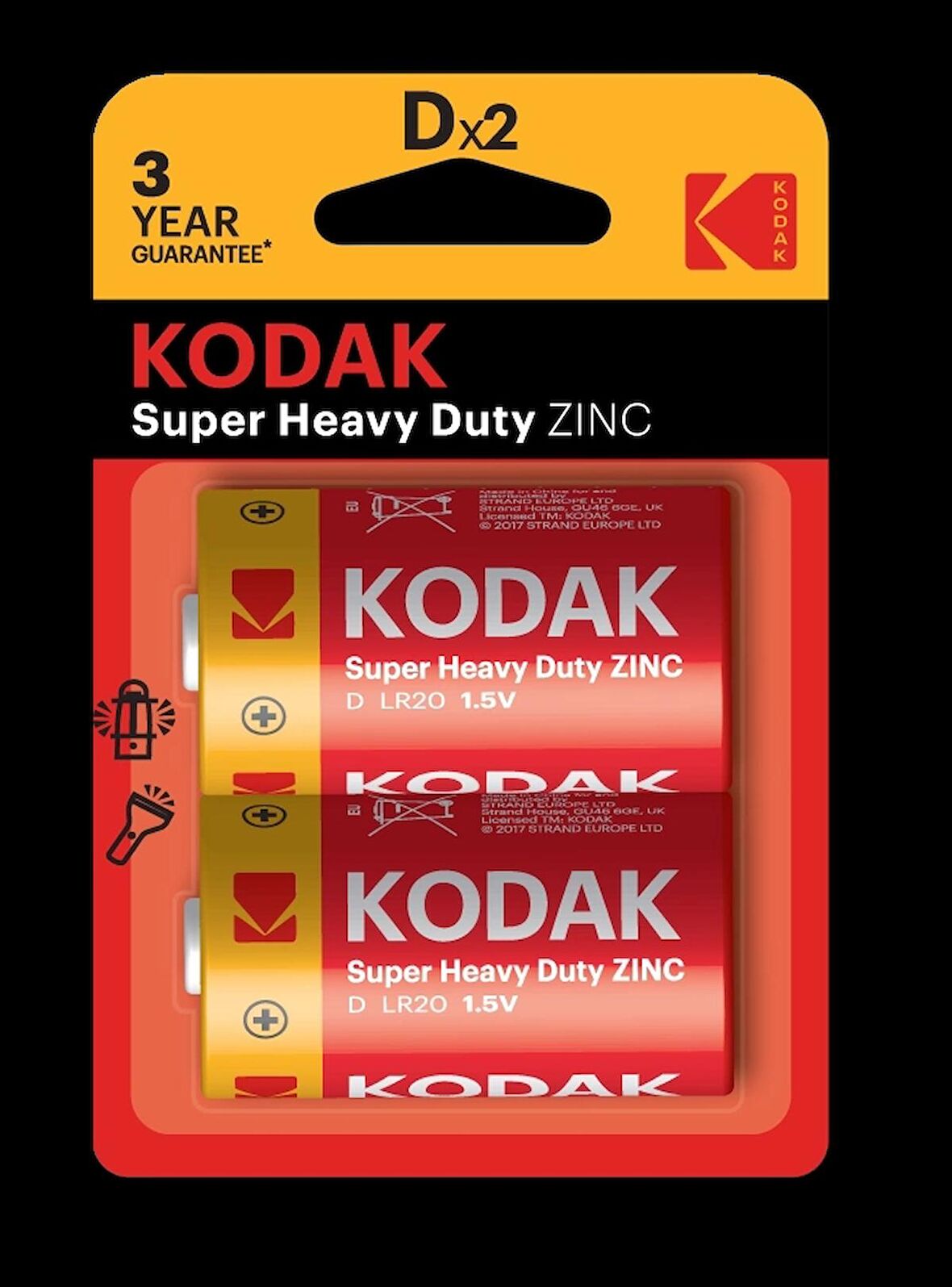 KODAK 2 ADET ÇINKO KARBON BLISTER BÜYÜK PIL