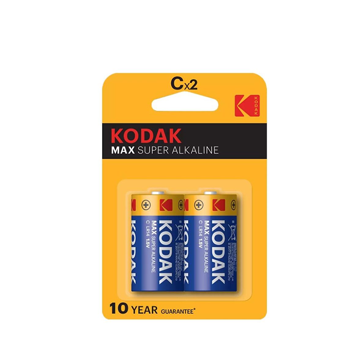 Kodak 2 Adet Max Alkalin Orta Pil-C