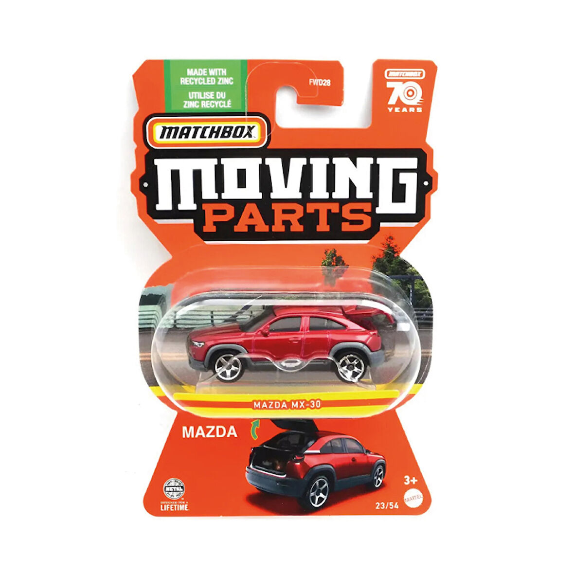 Matchbox 1/64 Ölçek Moving Parts Uzun Kart Araçlar HLG08 Mazda MX-30