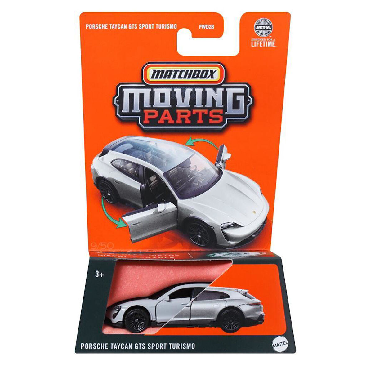 Matchbox 2025 1:64 Arabalar PORSCHE TAYCAN GTS SPORT TURISMO JBW75