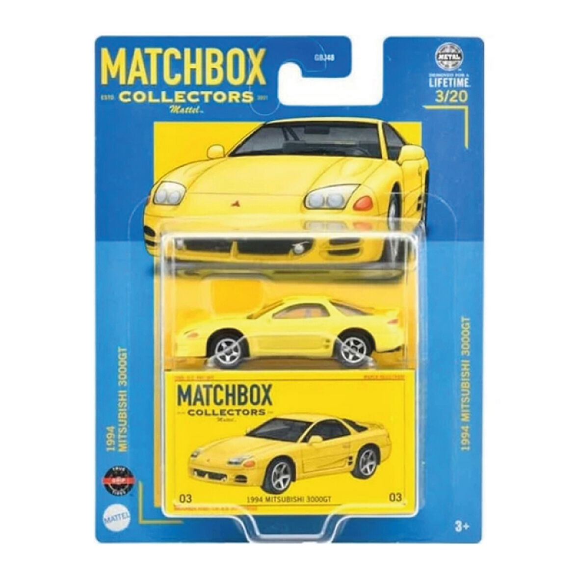 Matchbox 1/64 Ölçek Premium Araçlar HVW18 1994 Mitsubishi 3000GT