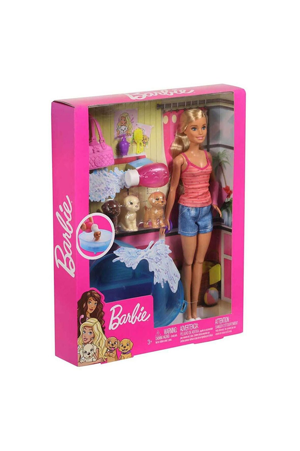 Barbie Ve Köpekleri Banyo Keyfinde Oyun Seti Gdj37