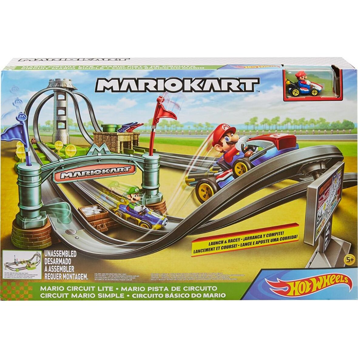 Hot Wheels Mario Kart Çılgın Dönüş Parkuru Yarış Seti GHK15