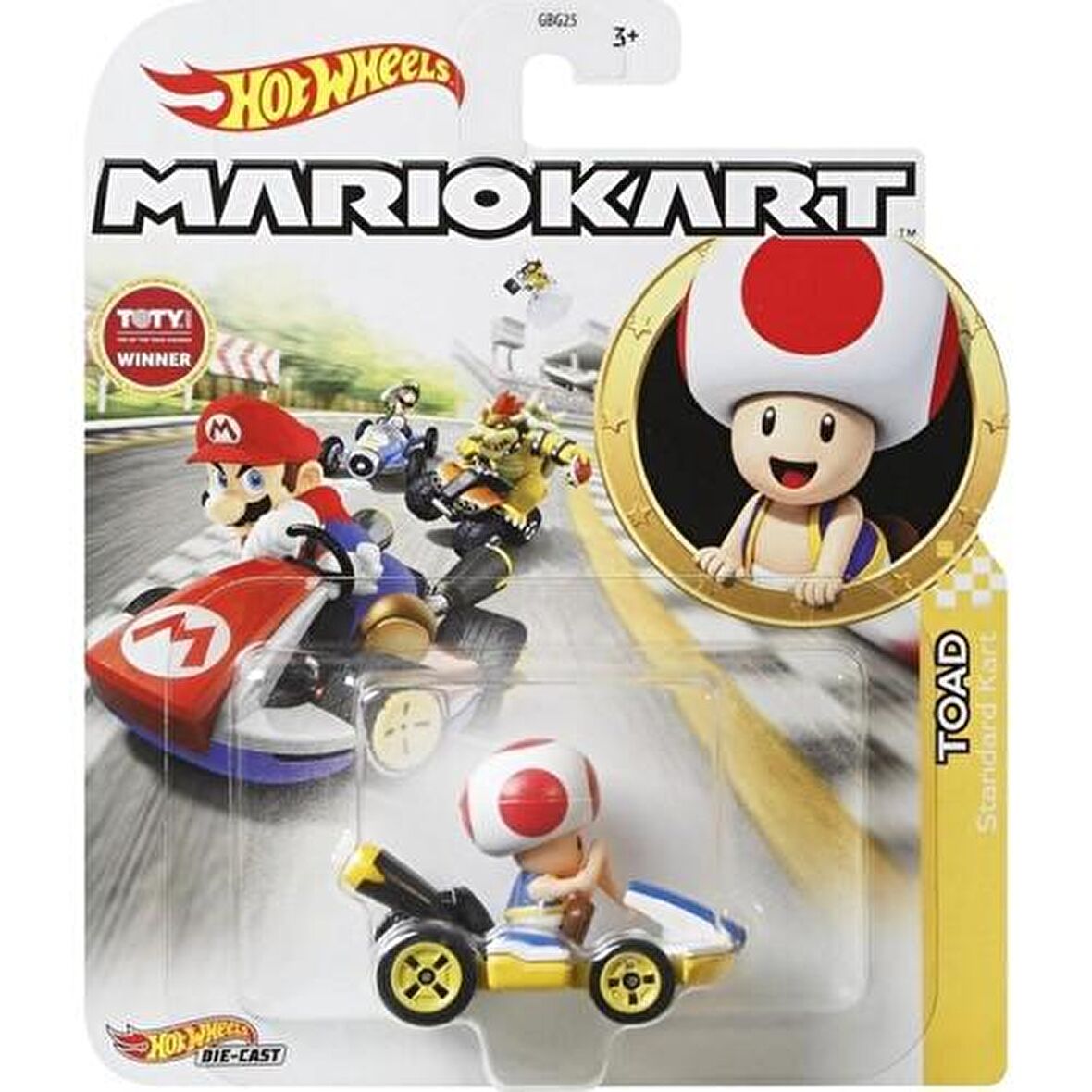 HotWheels Mario Kart Araç Toad GBG25 GJH63 Lisanslı Ürün