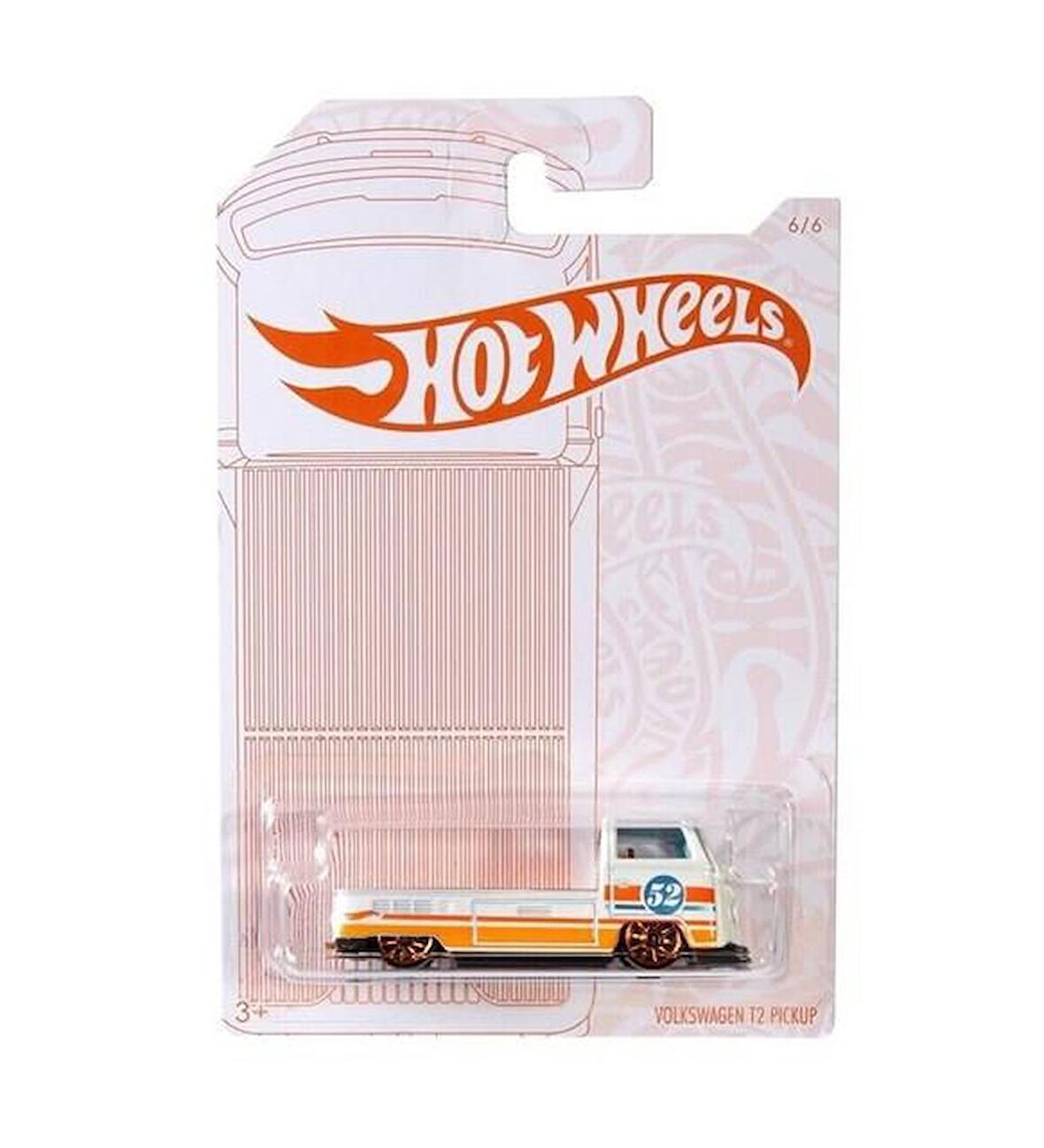 Hot Wheels Pearl and Chrome Volkswagen T2 Pickup GJW54