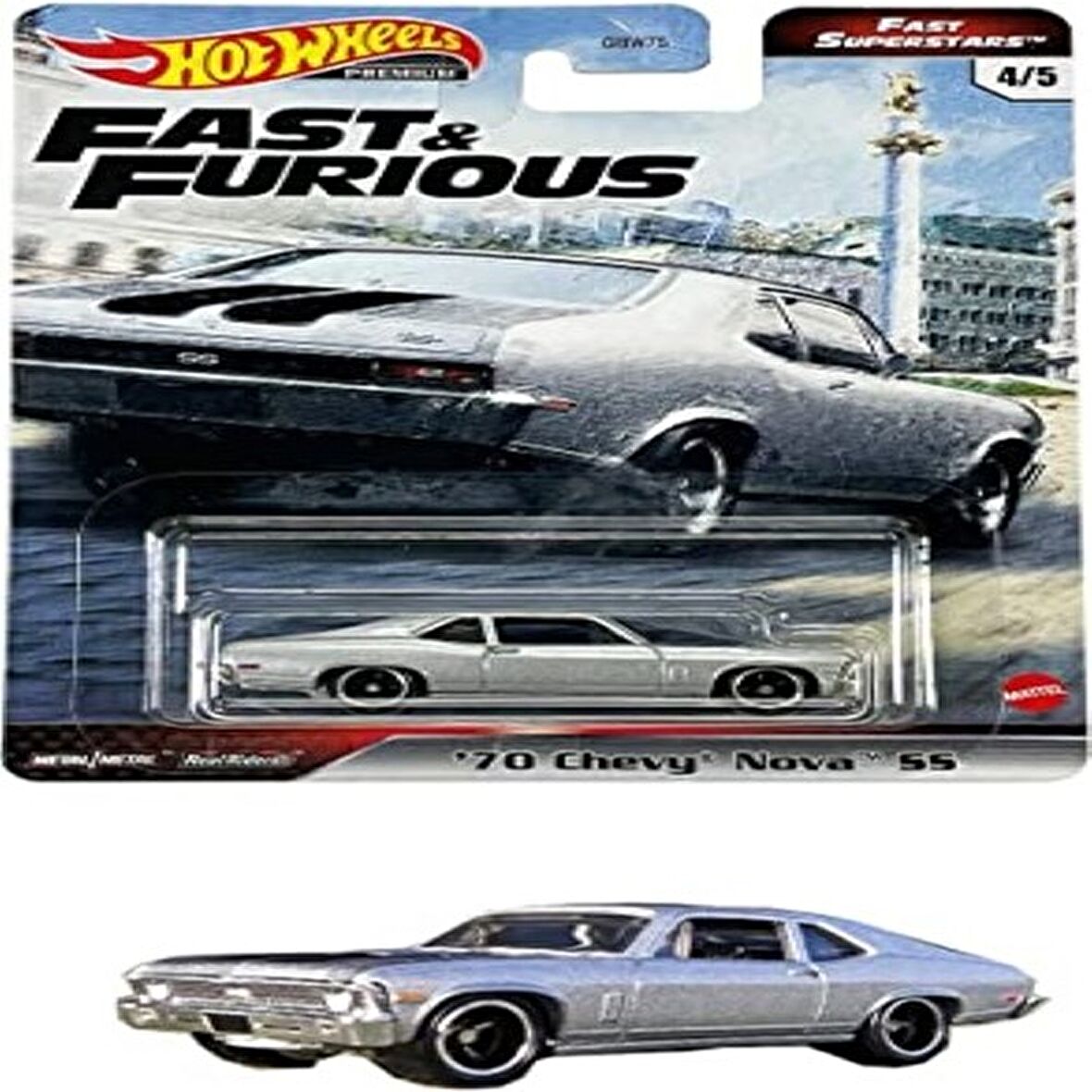 Hotwheels Premium Series GBW75 GRK50 CHEVY NOVA SS 70' Lisanslı Ürün