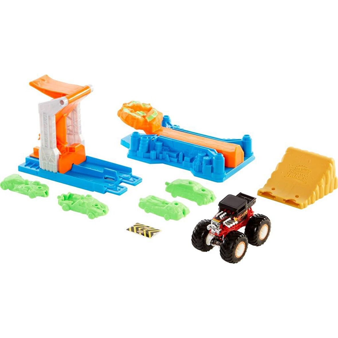 Hot Wheels Monster Trucks Fırlat ve Çarpış GVK08 Lisanslı Ürün