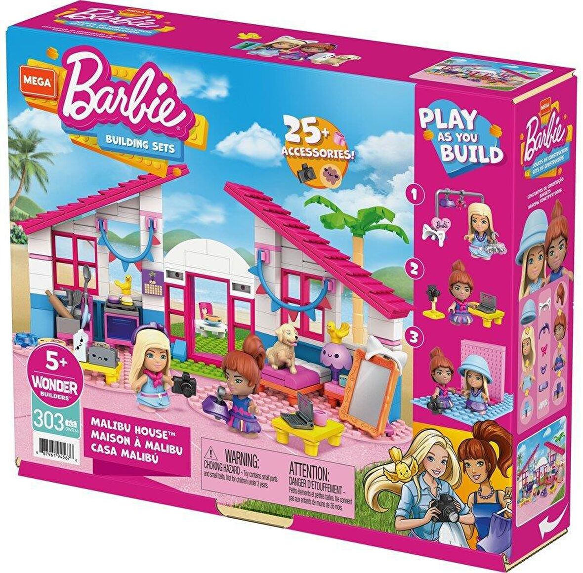 Samatlı Mega Barbie'nin Malibu Evi GWR34 303 Parça Lego Lisanslı Ürün