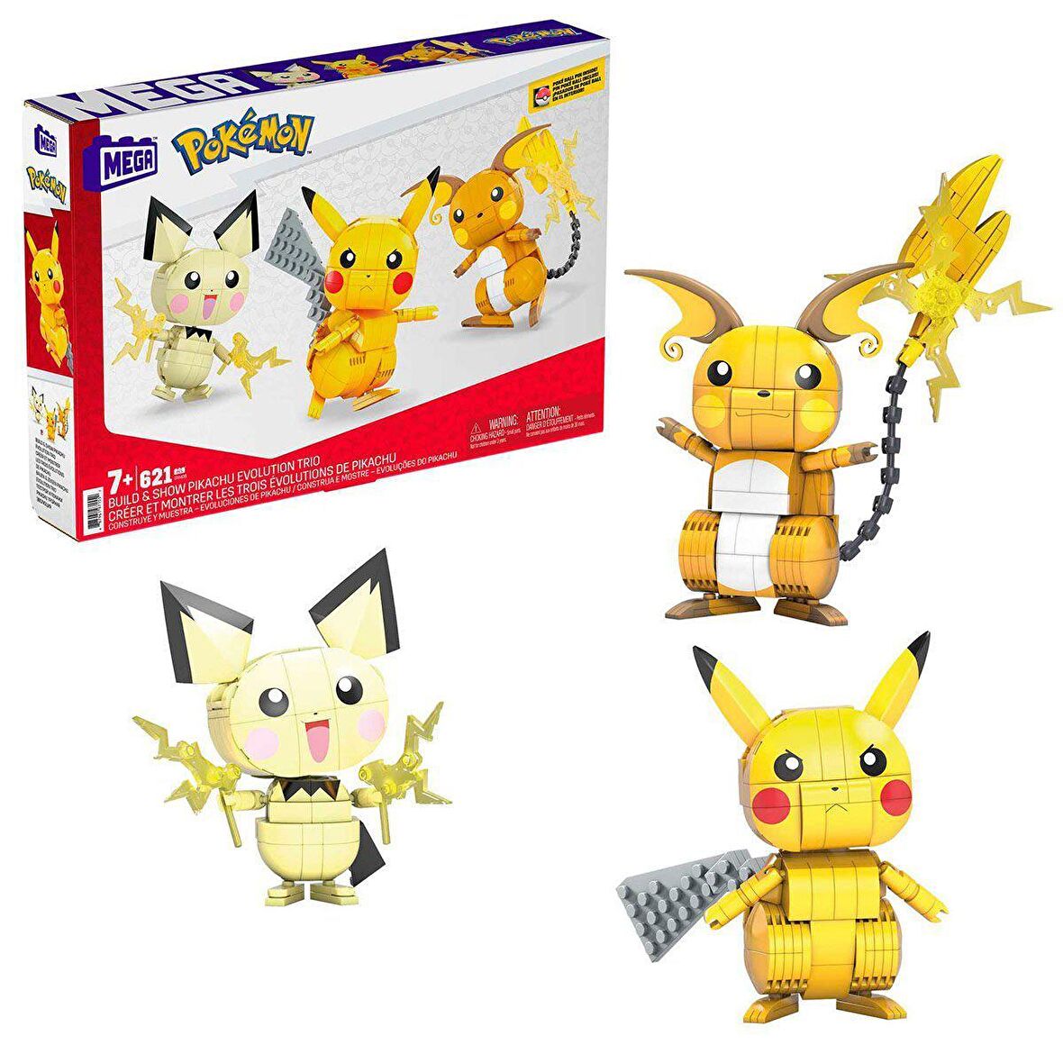 GYH06 MEGA Pokemon - Pikachu Dönüşüm 3lüsü 621 parça