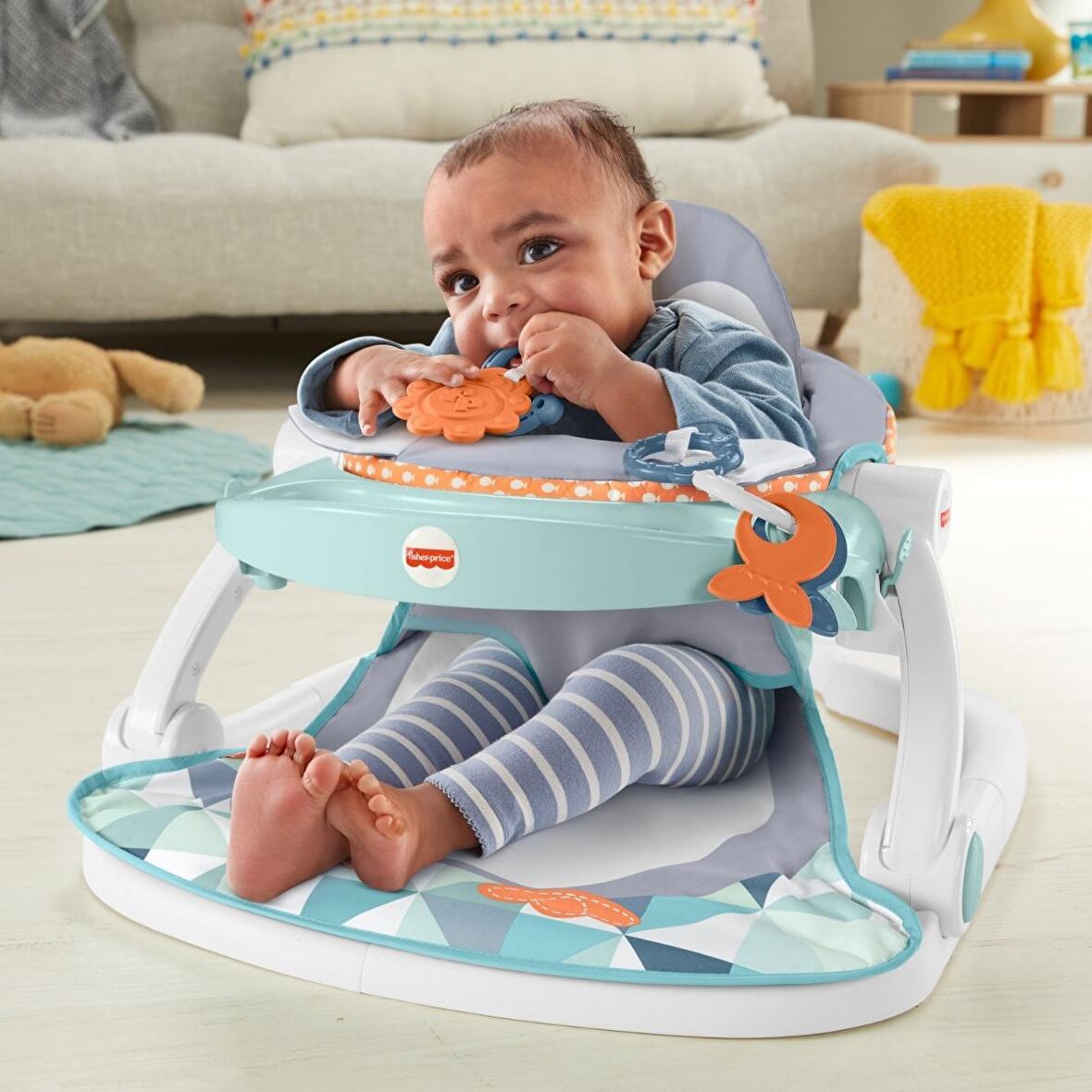 Fisher-Price Tepsili Ana Kucağı - Penguen Adası, Mama Tepsisi  Hayvan Temalı Taşınabilir Ana Kucağı