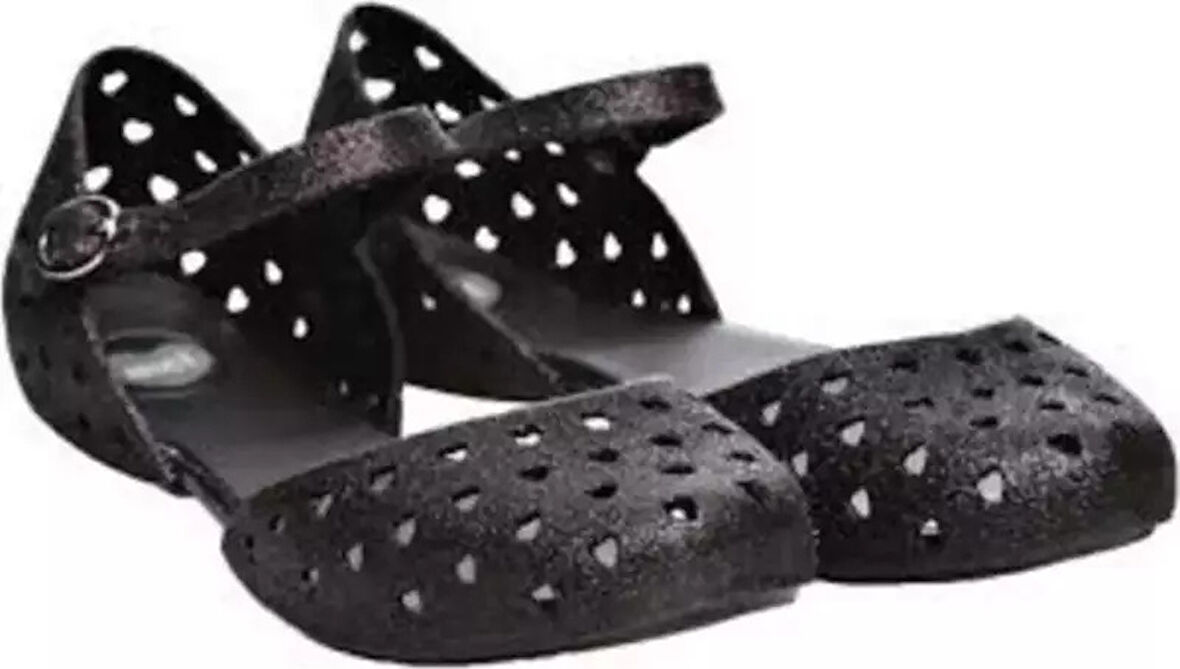 Mel By Melissa Milkshake 32116 Black Glitter Siyah Simli Renk Babet PVC Kadın Ayakkabı