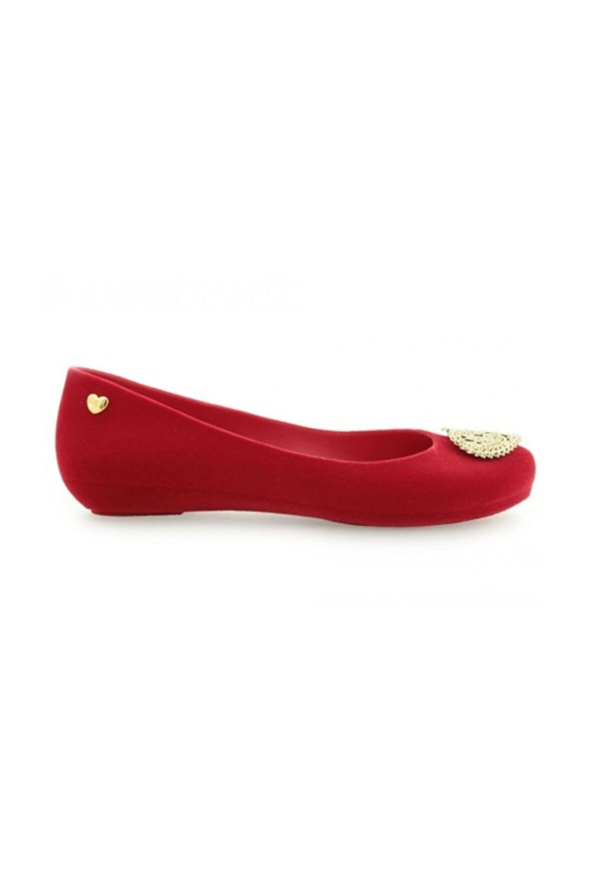 Mel By Melissa Pop VI 32131 Red Kırmızı Süet Babet Kadın Ayakkabı