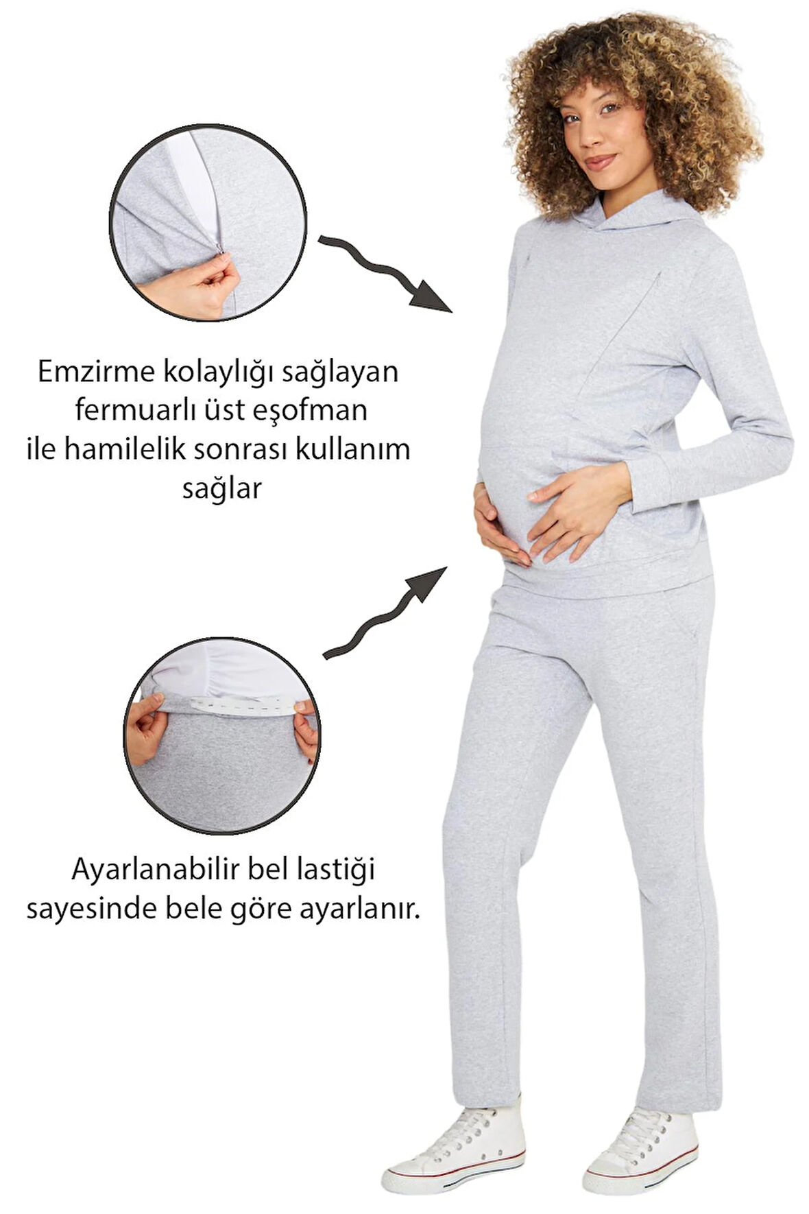 Luvmabelly - MYRA8700 - Hamile ve Emzirme Eşofman Takımı